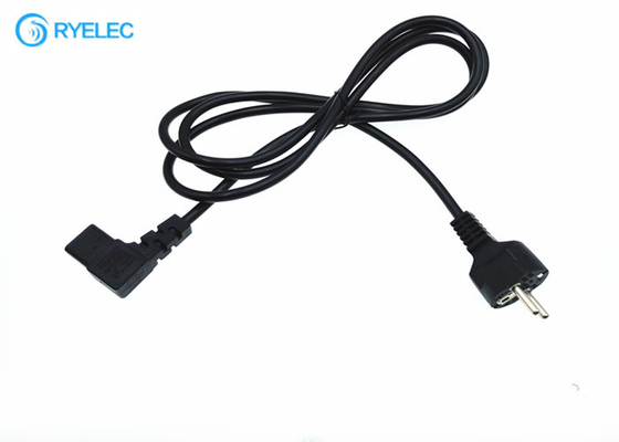 El IEC 60320 C13 de Schuko del europeo del cable eléctrico dejó el cable del ángulo 3*1.0mm2 proveedor
