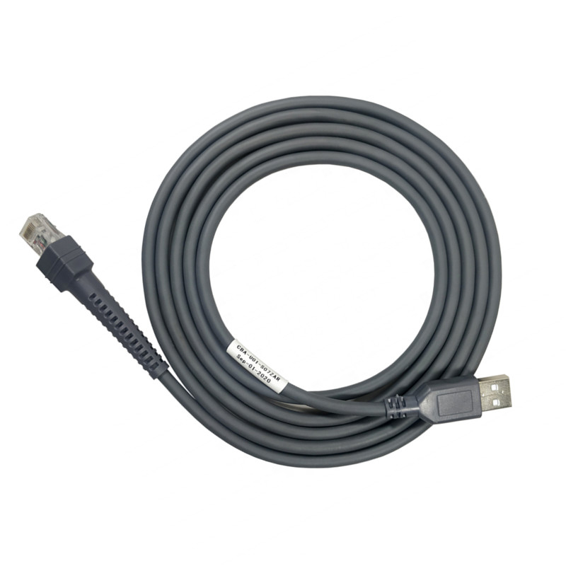 Trenzado protegido mecanografíe un cable USB de datos para el escáner DS2208 de la cebra
