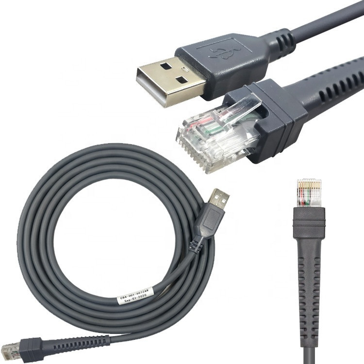 Trenzado protegido mecanografíe un cable USB de datos para el escáner DS2208 de la cebra