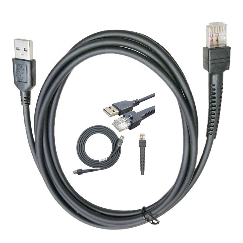 Trenzado protegido mecanografíe un cable USB de datos para el escáner DS2208 de la cebra