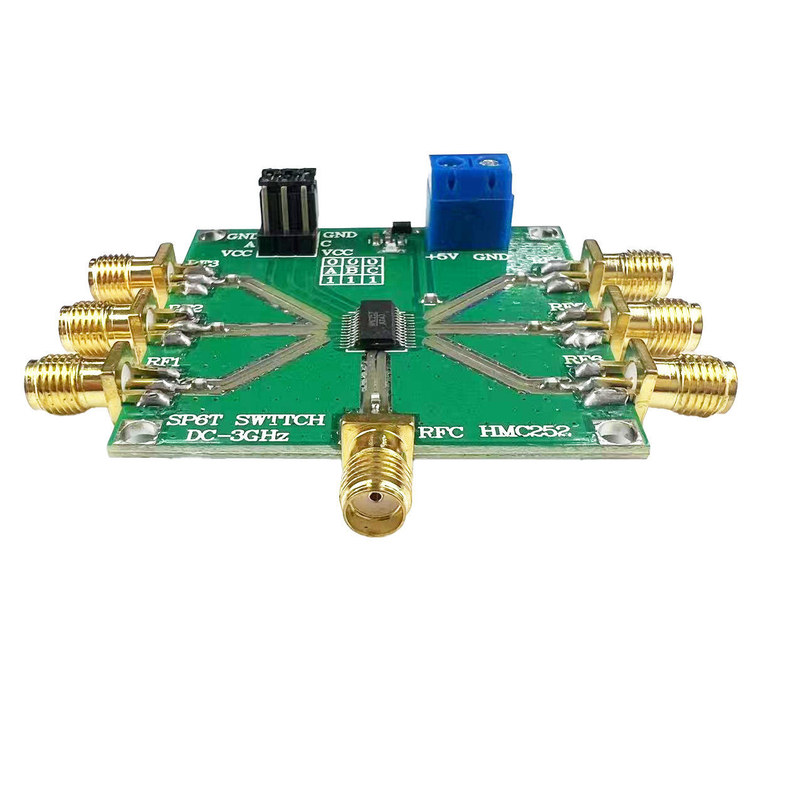 Conjunto de placas de circuito de PCB para controlador de motor HMC252 DC-3GHz RF no competitivo SP6T clave RF clave CATV/DBS MMDS para 3V-5