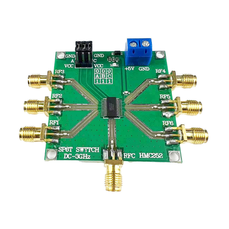 Conjunto de placas de circuito de PCB para controlador de motor HMC252 DC-3GHz RF no competitivo SP6T clave RF clave CATV/DBS MMDS para 3V-5
