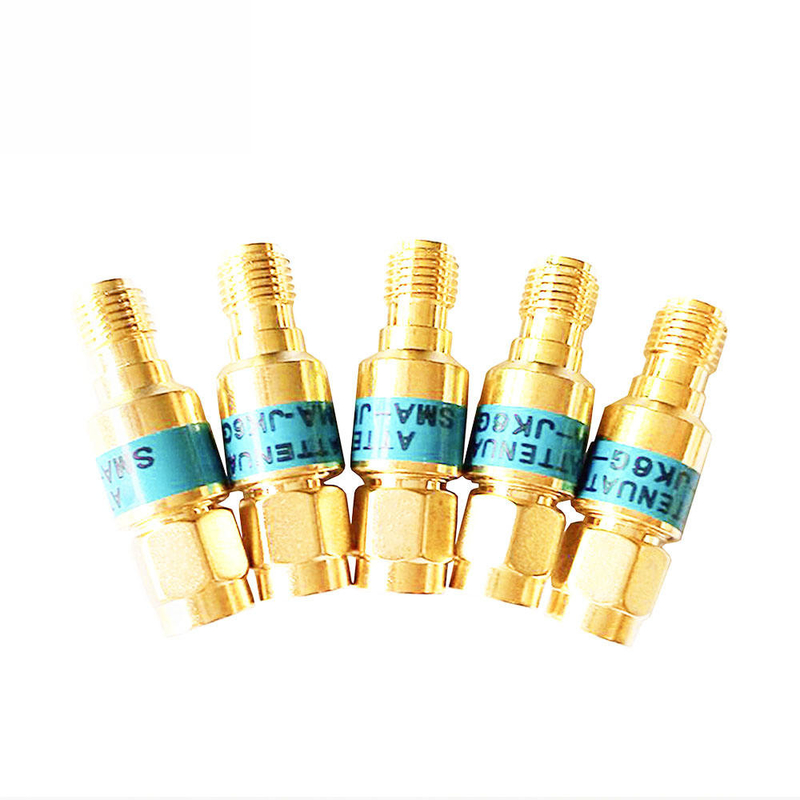 2W DC-6GHz SMA Hombre a SMA Mujer Atenuador RF coaxial 1/2/3/5/6/10/15/30db Atenuador SMA Conectores fijos Placa de oro