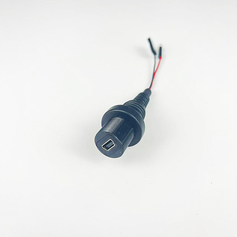 Mini 5 pin panel femenino personalizado conector de cable de cable de extensión de cable rojo y negro para coche camión tablero de mando de barco de motocicleta