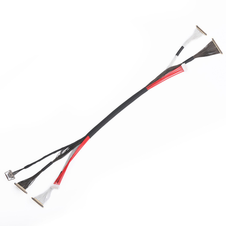 20531 50P Conector de ángulo recto con cable de micro coaxial de correspondencia vertical mm25