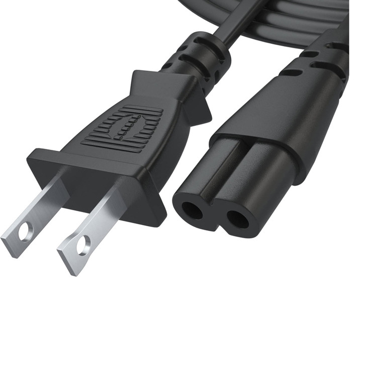 RY 12 pies de cable de alimentación eléctrica 2 Prong Ac enchufe de pared 2 ranura LED LCD