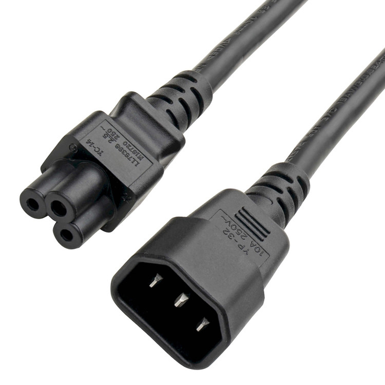 Adaptadores de conector RY C14 a C5 Cordón de adaptador de alimentación 7a 250v 18 Awg