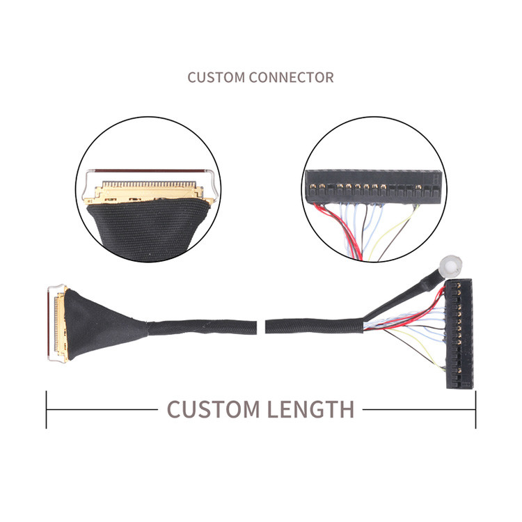 Personalizar varios tipos 0.5mm Pitch Cable coaxial ensamblajes de anillos de tira originales o imitaciones