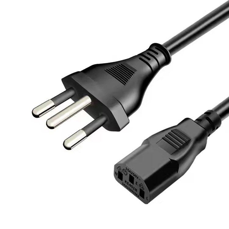 RY IEC Brasil Cordón de alimentación 1-15p 5-15p Material de PVC personalizado 1M 1.5M 2M 3M 5M Incluye cable de línea de alimentación despojado