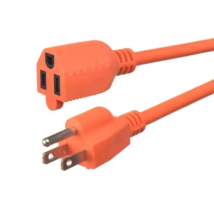 SJWT #12/14/16 AWG cable de extensión 10A 13A 15A 125V tipos de conexión a tierra 3pin eléctrica 125v EE.UU. cables de alimentación