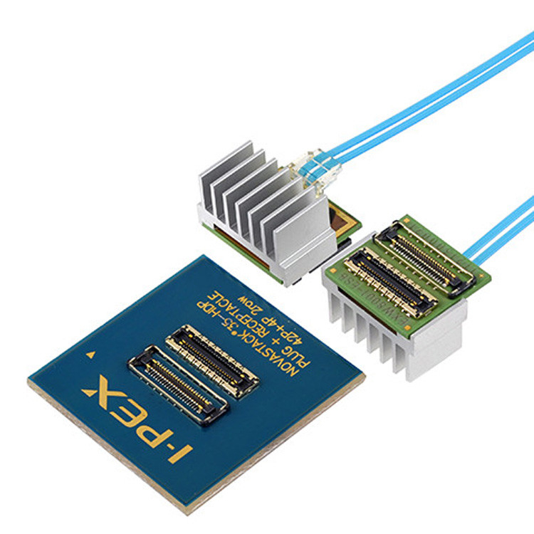 Conector de módulo óptico de placa media de baja potencia de alta densidad 21001-042E-01 a IPEX LIGHTPASS-EOM 100G 88001-000T-25-01