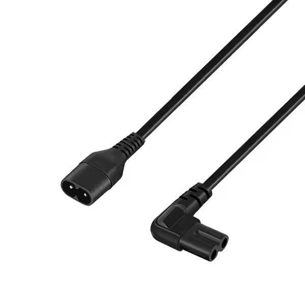 2.5A 250V CCC VDE ETL Aprobado por la CEI Cordón de alimentación de extensión C7 Conector de ángulo recto C7