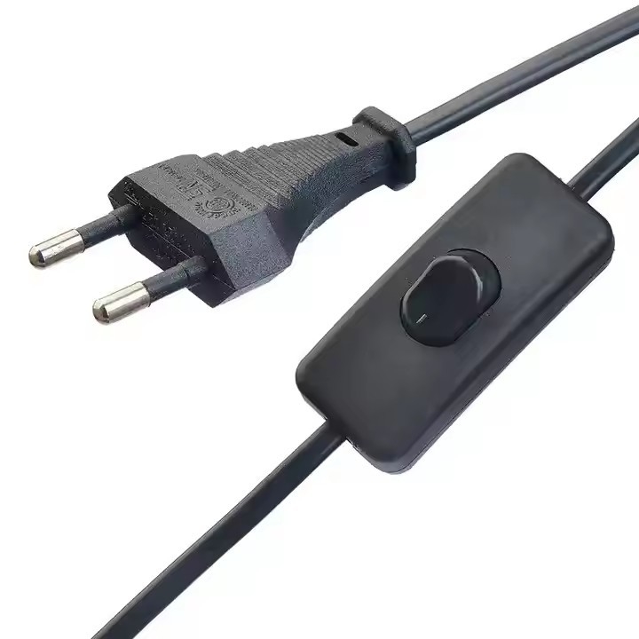 SNI Aprobado 2 Pin Tipo C7 Figura 8 Forma Conector femenino Cable de alimentación negro Cordón 1.2M/1.5M/1.8M Largo Restaurante doméstico