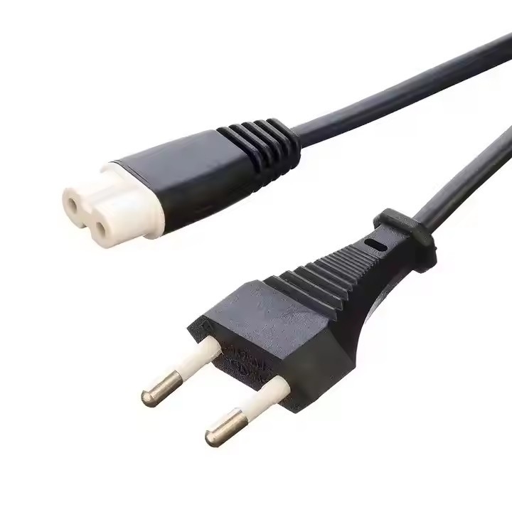 SNI Aprobado 2 Pin Tipo C7 Figura 8 Forma Conector femenino Cable de alimentación negro Cordón 1.2M/1.5M/1.8M Largo Restaurante doméstico