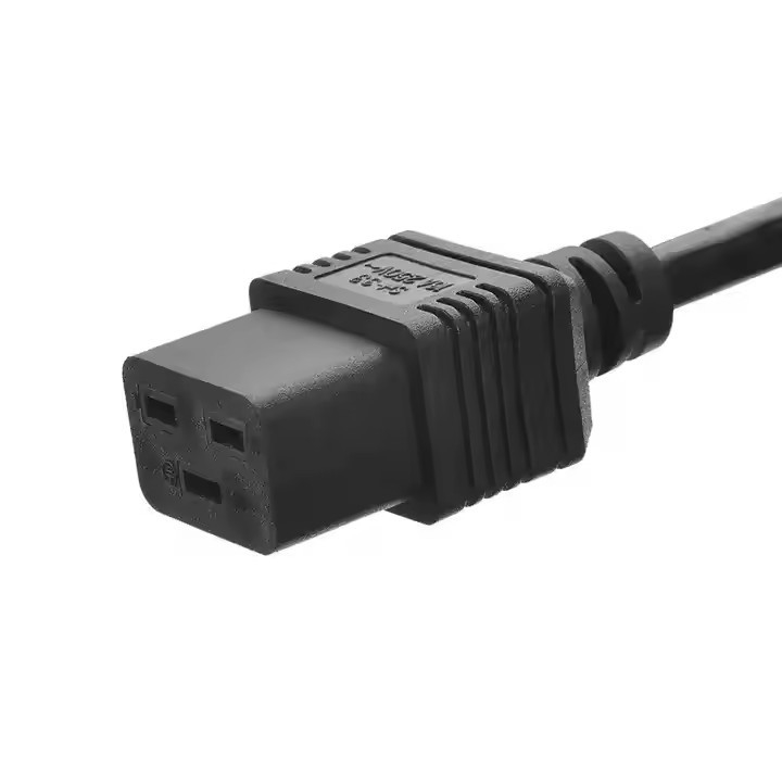 Iec-60320 3 Prong H05vv - F 3G 0.75 Conector de C19 a C20 Conector de conductor de cobre Cable de cable de alimentación para electrodomésticos