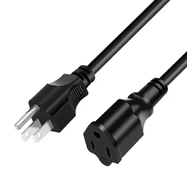 Cables de alimentación de 3 pines Cables de extensión Cables de AC con enchufe