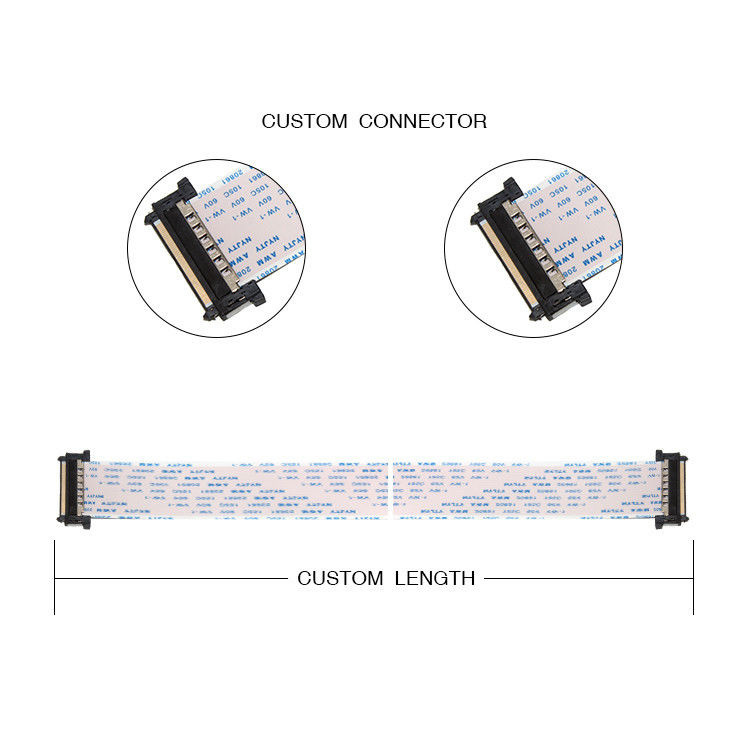 Conector de visualización de VW 1 de 16 pines FFC FPC Cable de 0,5 mm Tipo de inclinación A 20628 80C 60V