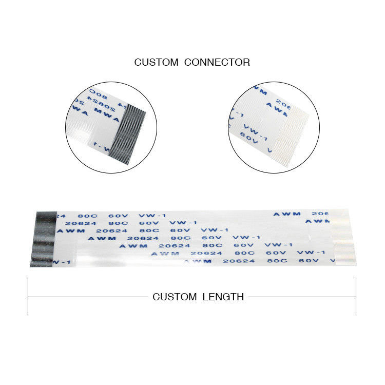 0.5mm 35-Pin Ffc Fpc Flexible Flat Cable UL estándar 150 mm de longitud