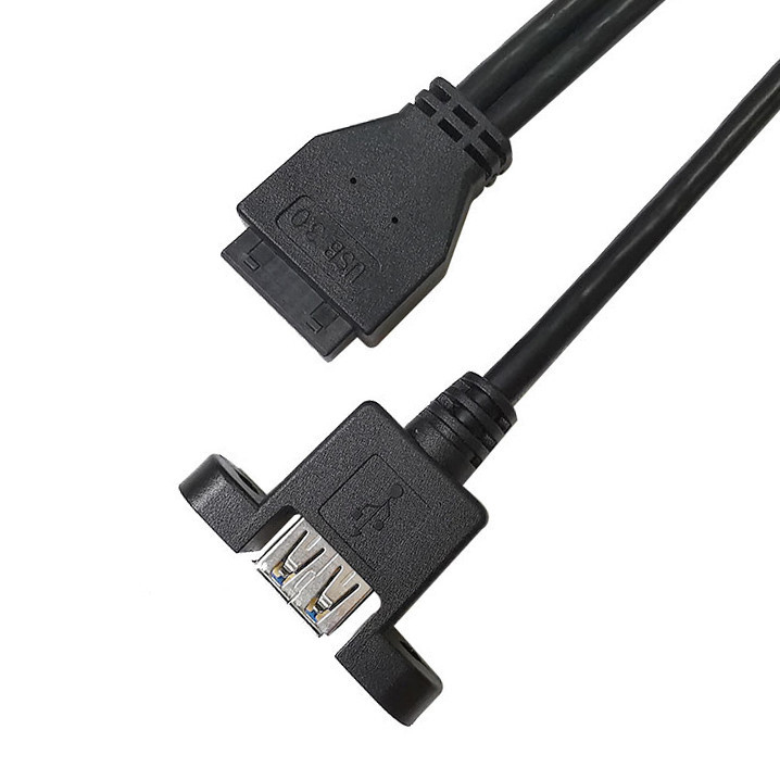El cableado de la industria, el arnés USB 3.0 y el panel montado en una placa base personalizada