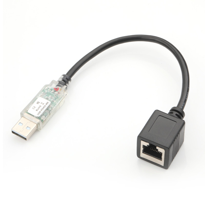 USB RS422 a RJ45 8P8C Cable de adaptador de depuración de red industrial con revestimiento de níquel femenino WB-1800-BT