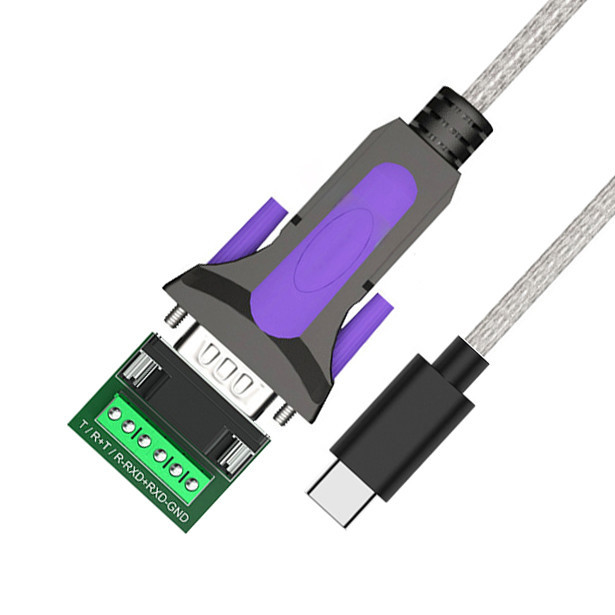 Cables personalizados de grado industrial para el tipo C a RS485-DB9/RS422-DB9 CONN Conector B DB9 Hombre