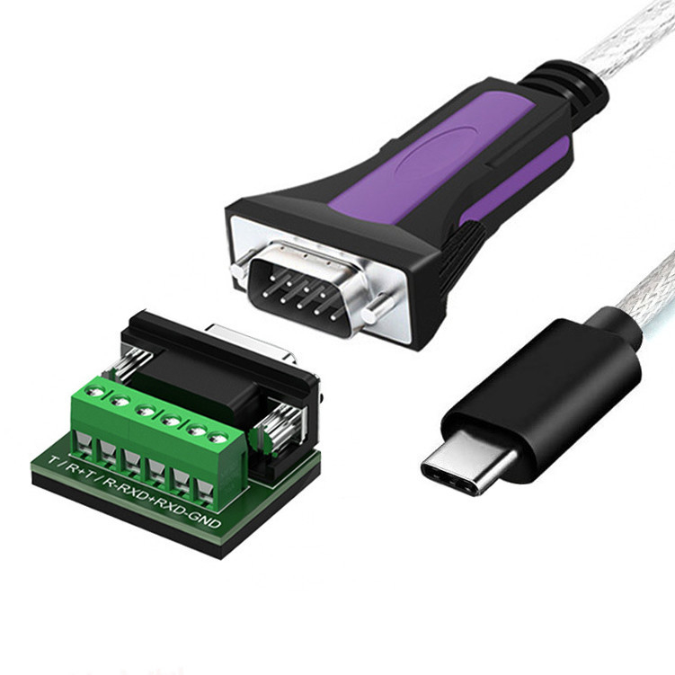 Cables personalizados de grado industrial para el tipo C a RS485-DB9/RS422-DB9 CONN Conector B DB9 Hombre