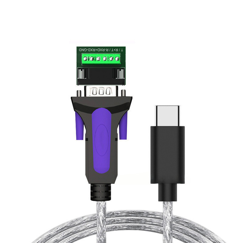 Cables personalizados de grado industrial para el tipo C a RS485-DB9/RS422-DB9 CONN Conector B DB9 Hombre
