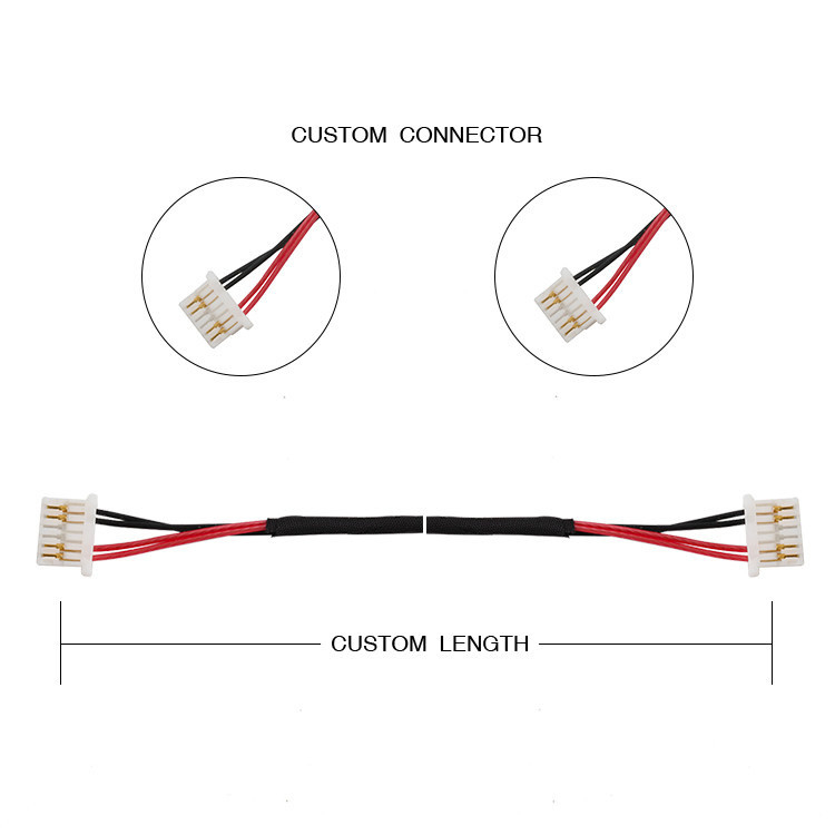 Fabrica personalizada JST SHLP-06V-S-B LED de luz de fondo el cable de arnés de 500 mm de longitud