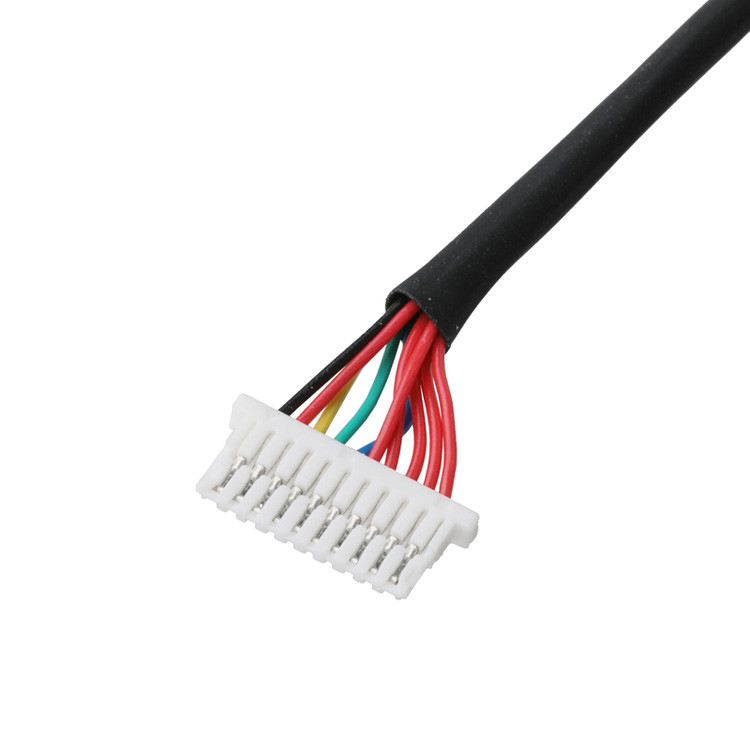 Cable de luz 10P JST SHLP-10V-S-B a arneses semi-desnudos ensamblajes de cable coaxial personalizados automóviles