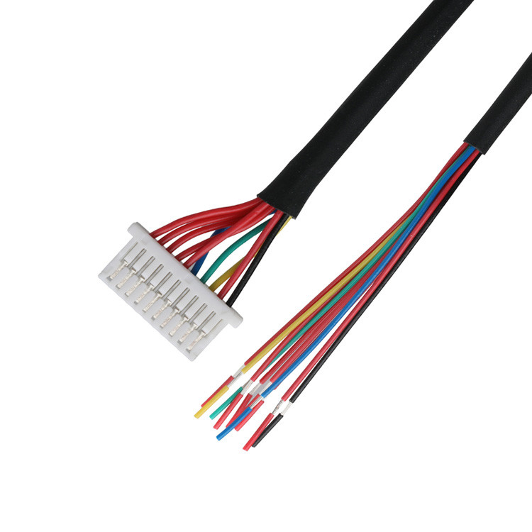 Cable de luz 10P JST SHLP-10V-S-B a arneses semi-desnudos ensamblajes de cable coaxial personalizados automóviles