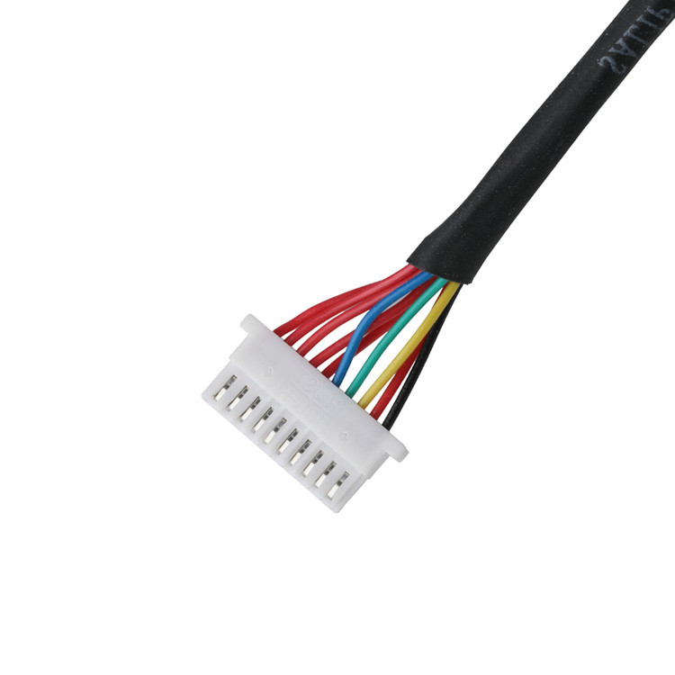 Cable de luz 10P JST SHLP-10V-S-B a arneses semi-desnudos ensamblajes de cable coaxial personalizados automóviles