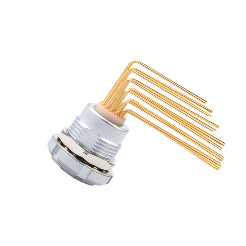 Z2 26 conectores circulares impermeables con doble tuerca de ángulo de 90°