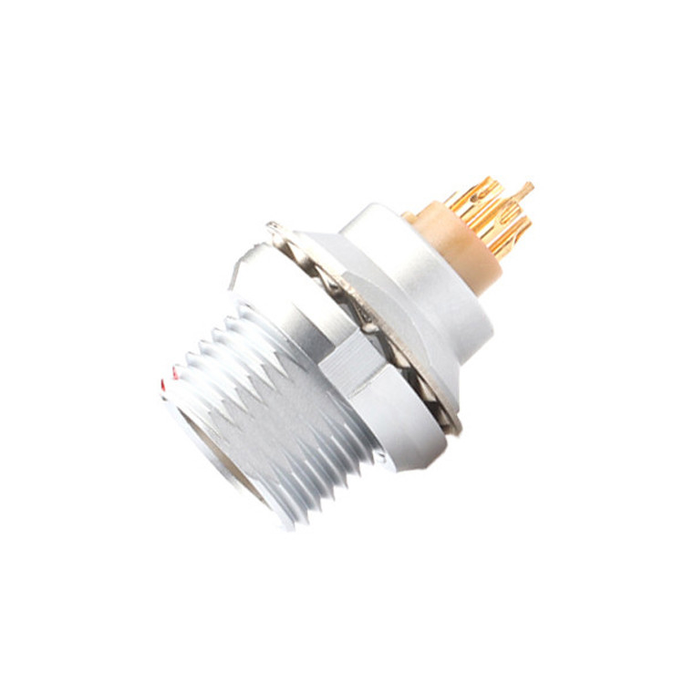 Conector circular de 8 pines redondo, impermeable, tipo de empuje y tira
