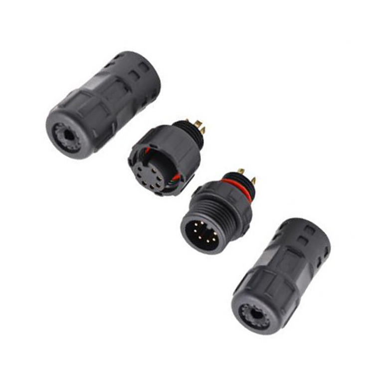 Conector circular de 8 pines impermeable de grado industrial de fábrica M12 Conector de pantalla de cable Lvds moldeado femenino