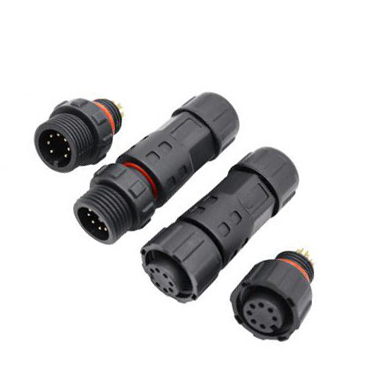 Conector circular de 8 pines impermeable de grado industrial de fábrica M12 Conector de pantalla de cable Lvds moldeado femenino