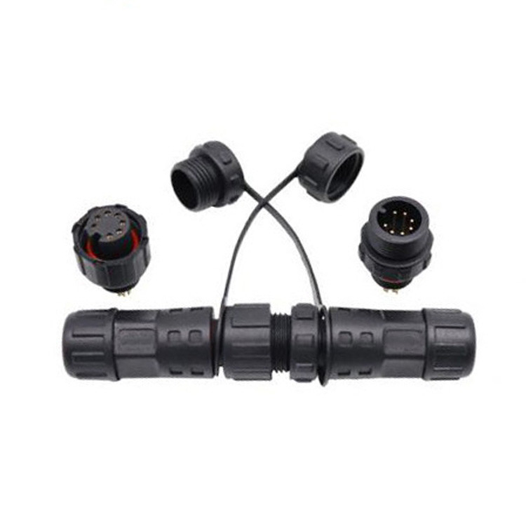 Conector circular de 8 pines impermeable de grado industrial de fábrica M12 Conector de pantalla de cable Lvds moldeado femenino