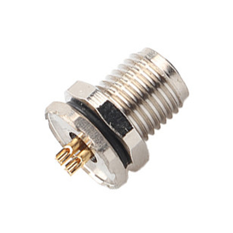 M5 Código-A Panel de conector industrial circular a prueba de agua de 4 pines, brida de PCB, enchufe masculino y femenino IP67
