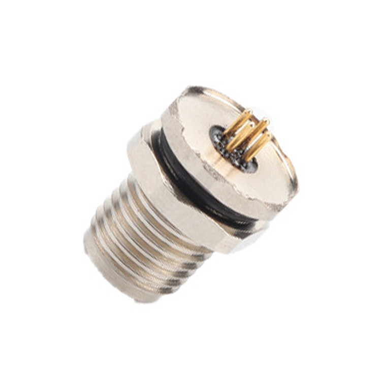Fabrica de conector circular personalizado M5 código-A 4Pin Serie resistente al agua Mates femeninos con M5 panel de brida de PCB de toma masculina