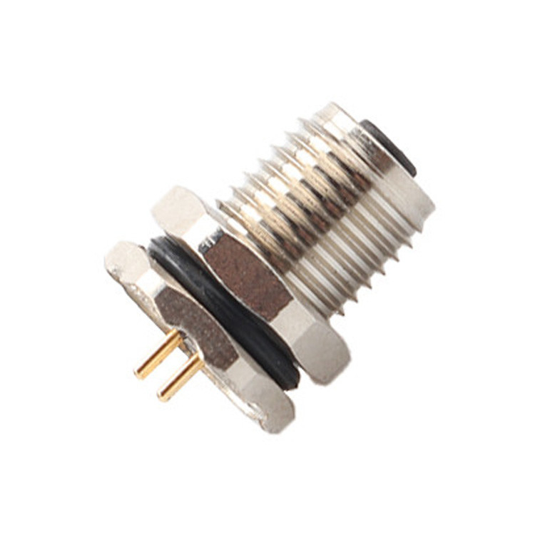 Fabrica de conector circular personalizado M5 código-A 4Pin Serie resistente al agua Mates femeninos con M5 panel de brida de PCB de toma masculina