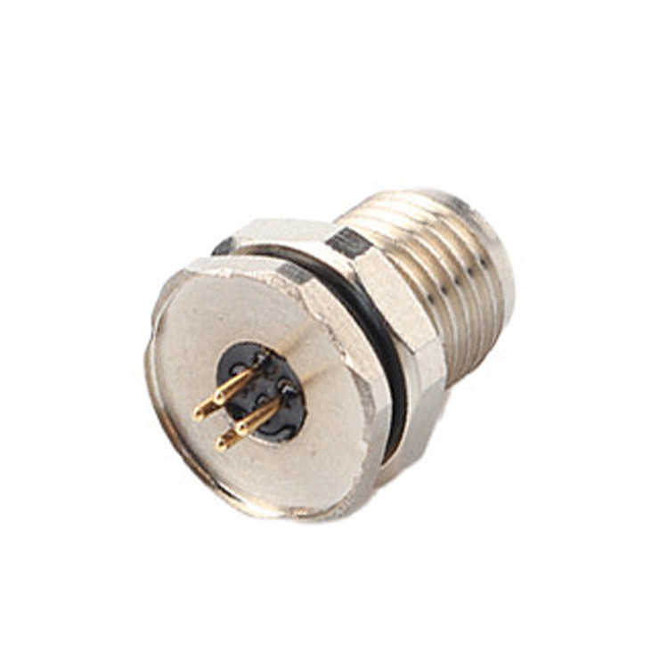 Fabrica de conector circular personalizado M5 código-A 4Pin Serie resistente al agua Mates femeninos con M5 panel de brida de PCB de toma masculina