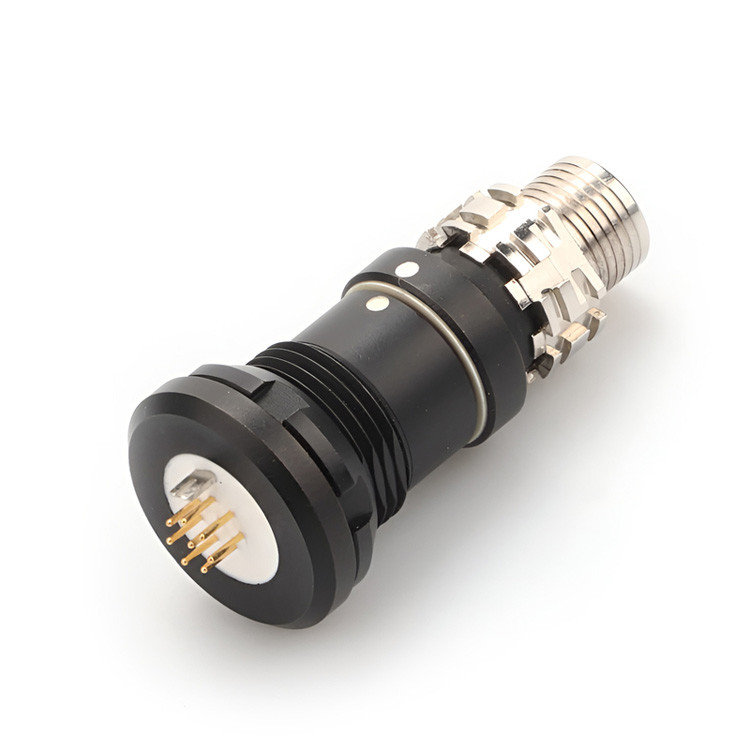 Transmisión de datos de alta velocidad - Conector circular industrial impermeable a agua X Serie 8P Conector militar femenino