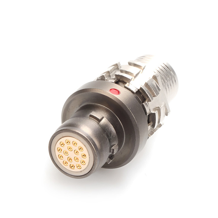 Conector impermeable militar, masculino y femenino, serie 16P R, de grado industrial, con nivel de protección que alcanza IP6K8