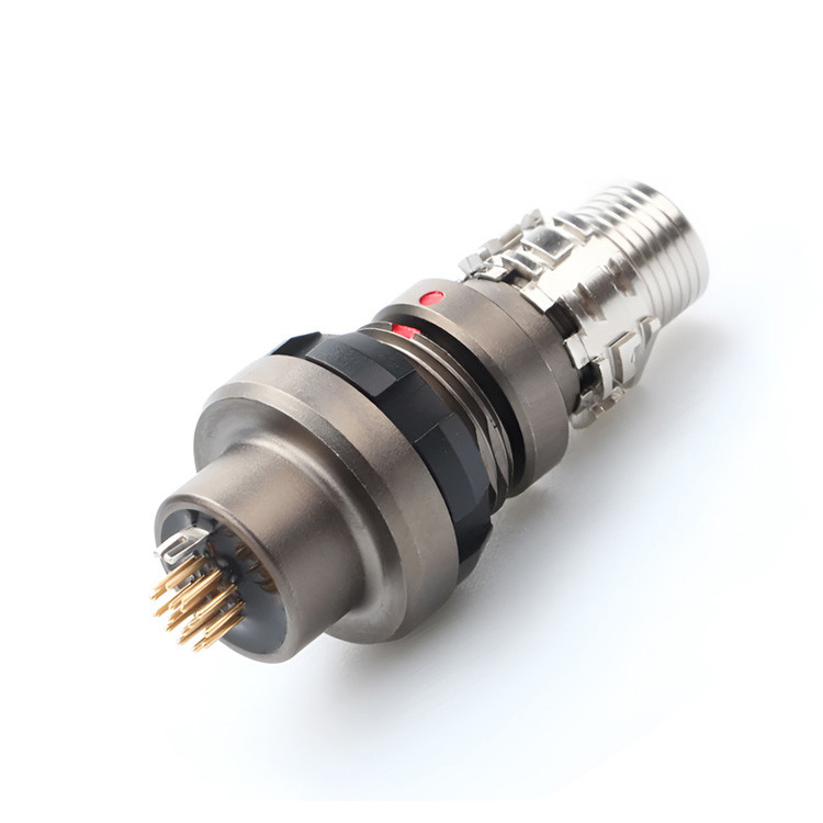 Conector impermeable militar, masculino y femenino, serie 16P R, de grado industrial, con nivel de protección que alcanza IP6K8