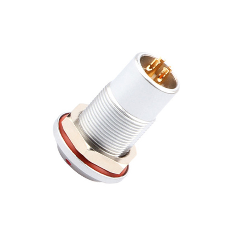 Conector de alimentación circular de la serie B Z7 4P Femenino Vacuo Sellado Enchufe a prueba de agua Enchufe fijo Enchufe fijo IP68
