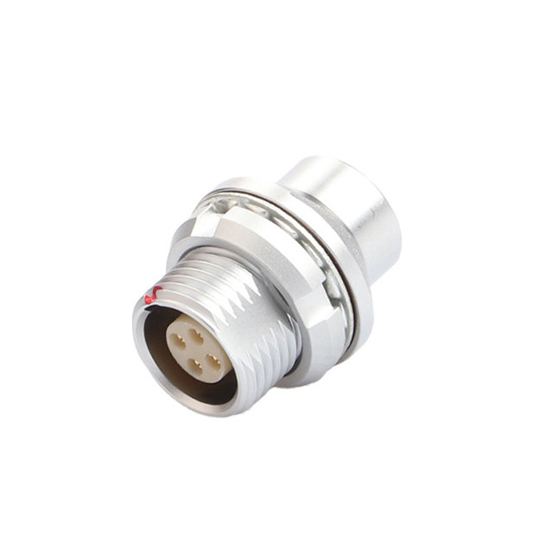 Conector circular industrial Serie B Z13 Conector femenino de 4 pines Socket sellado de vacío fijo externo