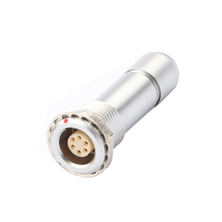 Acoplador de cable de doble tuerca universal Conector circular industrial impermeable Serie B Z10 6P Femenino