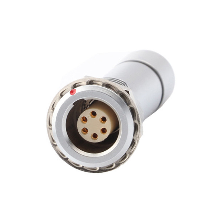 Acoplador de cable de doble tuerca universal Conector circular industrial impermeable Serie B Z10 6P Femenino