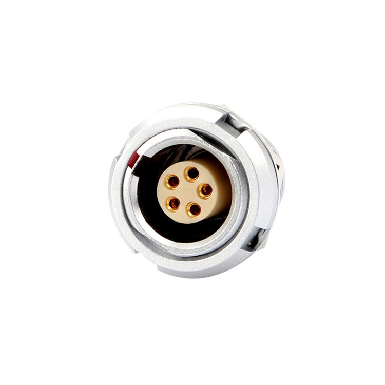 Industrial impermeable Serie B Z2 5 pin Doble Nut Soldadura de la placa de circuito impreso Pin Core recto y en ángulo