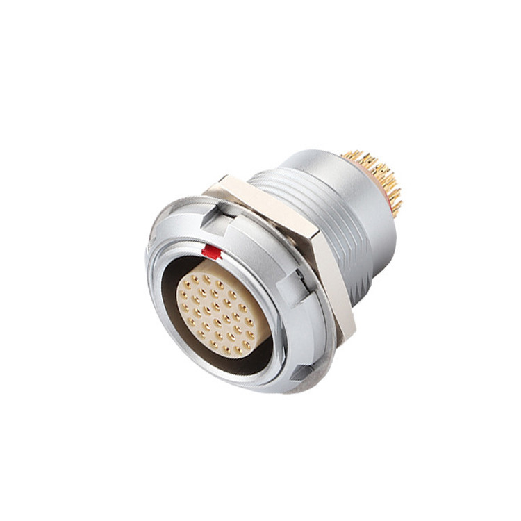 Industrial impermeable Serie B Z2 5 pin Doble Nut Soldadura de la placa de circuito impreso Pin Core recto y en ángulo