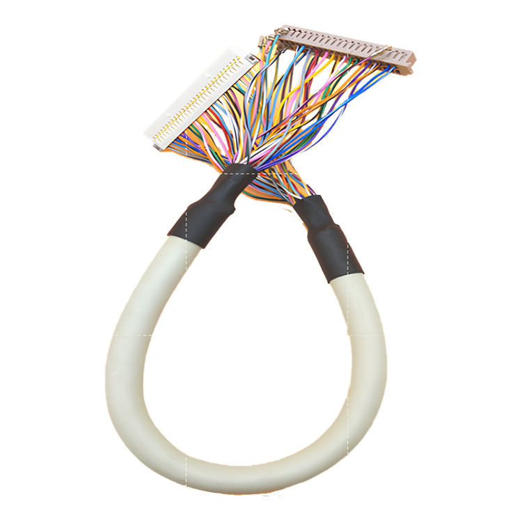 Enchufe llevado del Pin de  30 de la asamblea de cable del arco iris LVDS del convertidor del Lcd 40 a Pin DF13-40DP